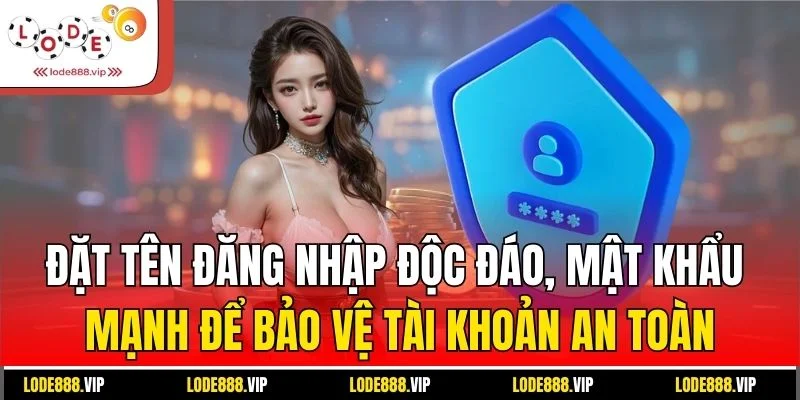 Đặt tên đăng nhập độc đáo, mật khẩu mạnh để bảo vệ tài khoản an toàn