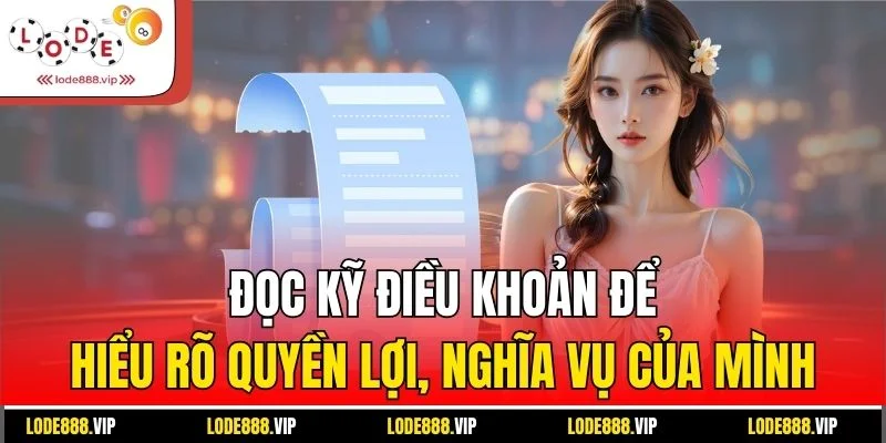 Đọc kỹ điều khoản để hiểu rõ quyền lợi, nghĩa vụ của mình